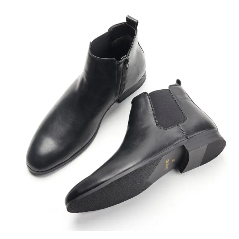 Bottines Zippées en PU pour Homme