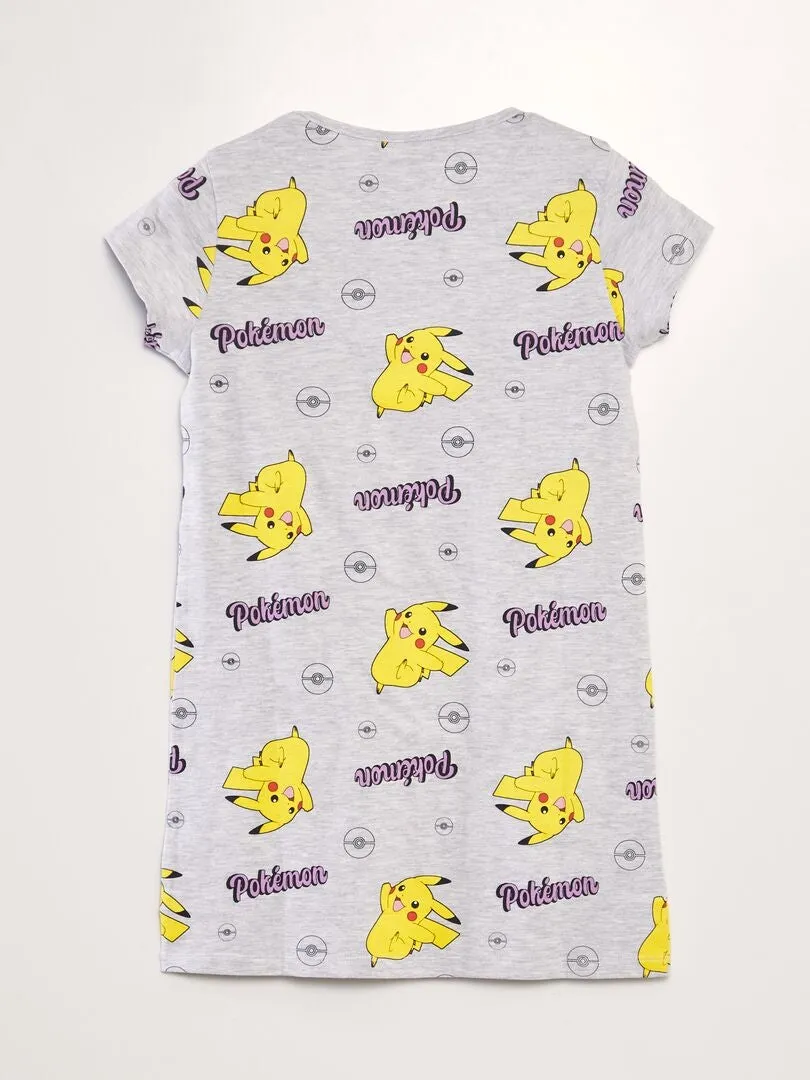 Chemise de nuit 'Pokémon' - GRIS