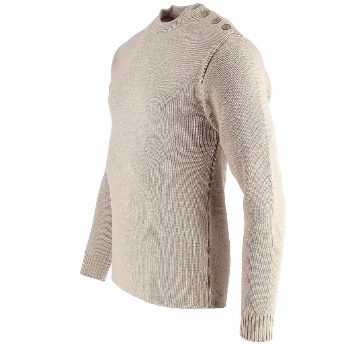 Pull marin homme Mérinos Yacht Collection beige - Matière noble 49.90€