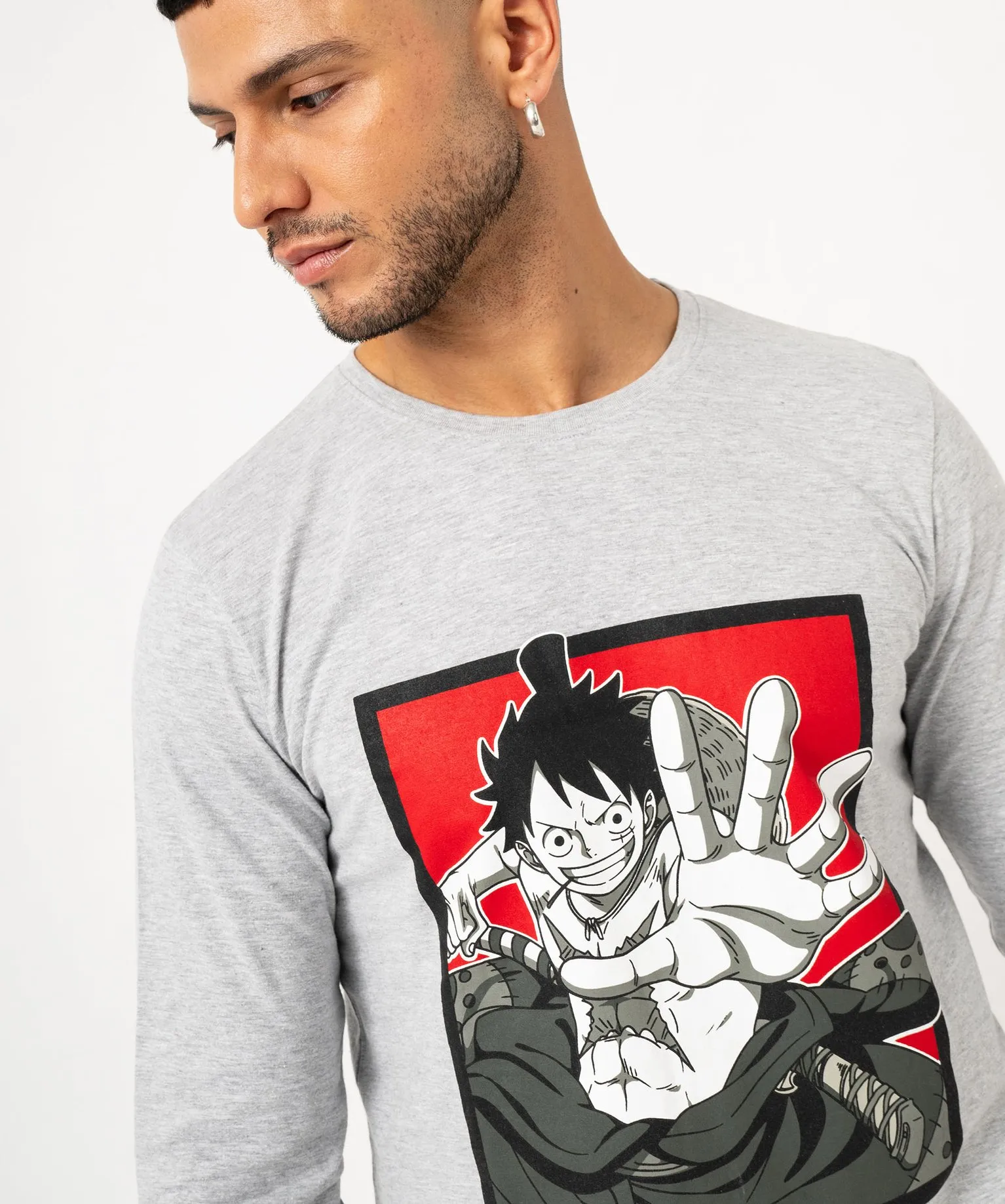 Pyjama bicolore homme - One Piece gris