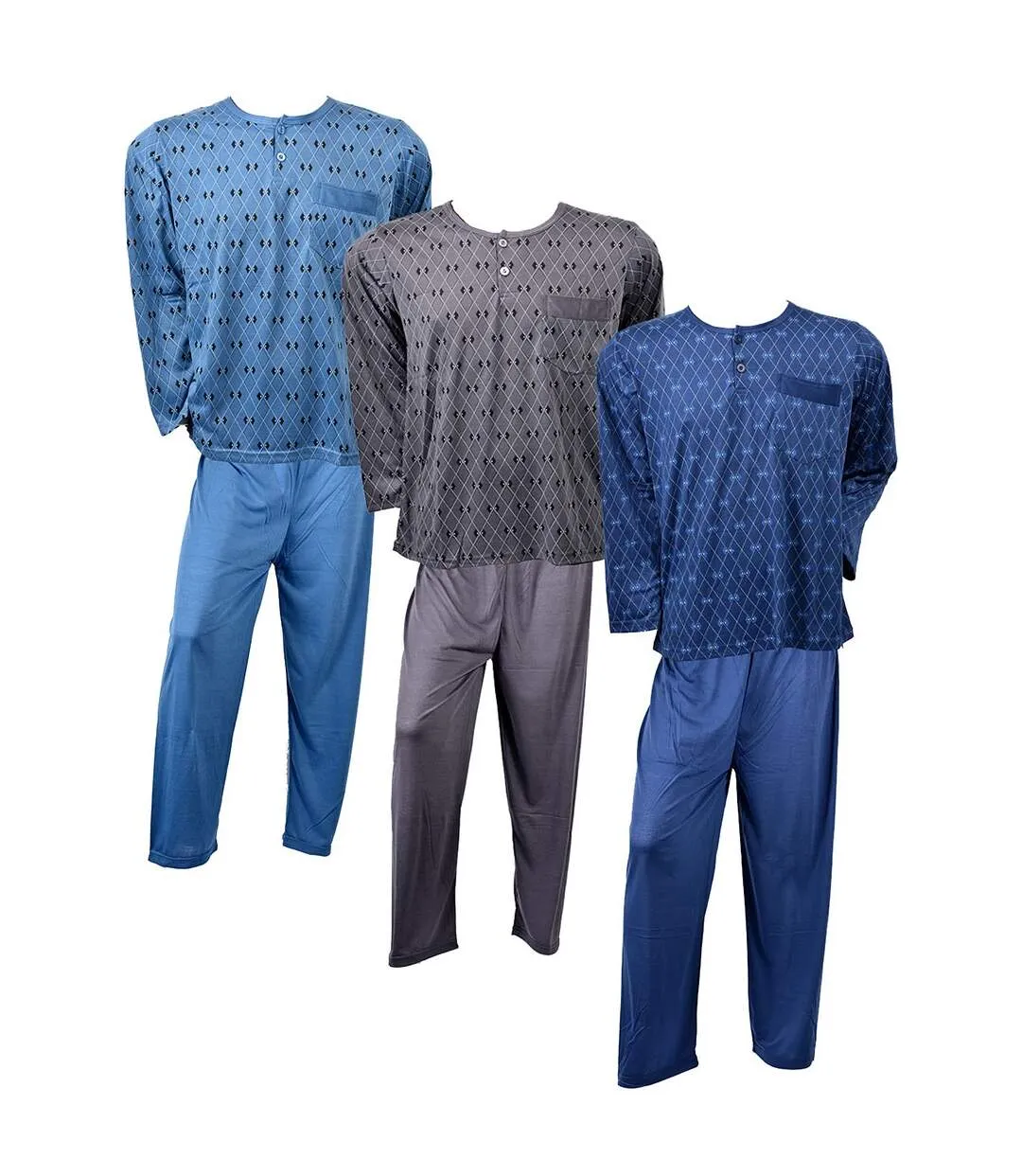 Pyjama Homme Long Eco 2129 Pyjama ECO Bleu
