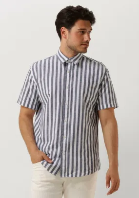 selected homme chemise décontracté slhregnew-linen shirt ss classic bleu/blanc rayé