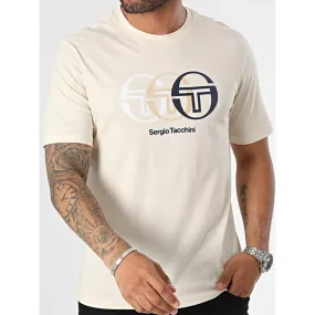 T-shirt logo triade beige homme - Sergio Tacchini | wimod