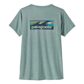 T-Shirt Patagonia W’s Capilene Cool Daily Graphic Waters Boardshort Logo: Thermal Blue X-Dye
